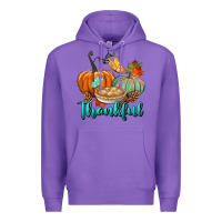 Purple thankful pumpkins Premium Hoodie - BundleAndBundleShop