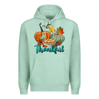 Seafoam thankful pumpkins Premium Hoodie - BundleAndBundleShop