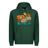 Sports Green thankful pumpkins Premium Hoodie - BundleAndBundleShop