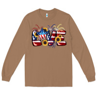 Toasted Coconut Love 4th of july Long Sleeve Tee - CowGirlArtShop