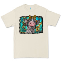 Bone baby pig with leopard background Premium Tee - BarkalooDesign