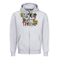 Heather Grey mom of twins Zipper Hoodie - CowhideDigitalArt