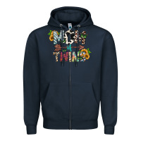 Navy mom of twins Zipper Hoodie - CowhideDigitalArt