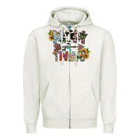 Oatmeal Heather mom of twins Zipper Hoodie - CowhideDigitalArt