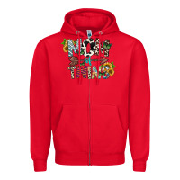 Red mom of twins Zipper Hoodie - CowhideDigitalArt