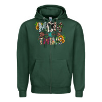 Sports Green mom of twins Zipper Hoodie - CowhideDigitalArt