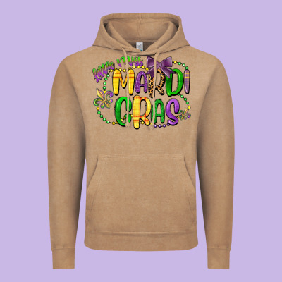 Little Miss Mardi Gras Vintage Hoodie Designed By Cowgirlartshop