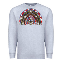 Heather Grey usa camouflage rainbow Premium Sweatshirt - Artiststas