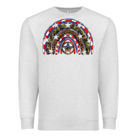 Oatmeal Heather usa camouflage rainbow Premium Sweatshirt - Artiststas