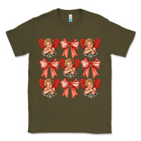 Army Green Valentines Eros and bow Classic Tee - CowhideDigitalArt