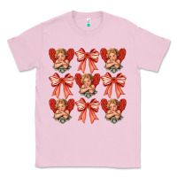 Bubblegum Pink Valentines Eros and bow Classic Tee - CowhideDigitalArt