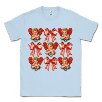 Dusty Blue Valentines Eros and bow Classic Tee - CowhideDigitalArt