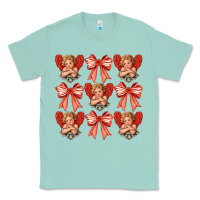 Seafoam Valentines Eros and bow Classic Tee - CowhideDigitalArt