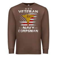 Chestnut Veteran Navy Corpsman Patriotic 4th of July Gifts Premium Sweatshirt - minhPixels