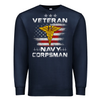 Navy Veteran Navy Corpsman Patriotic 4th of July Gifts Premium Sweatshirt - minhPixels
