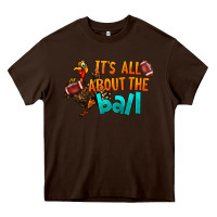 Chocolate Brown It's All About The Ball Heavy Core Tee - LillyAllenDesigns