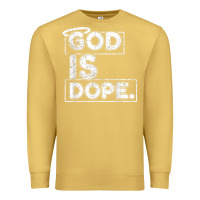 Antique Gold God Is Dope Gift for faithful Christians Premium Sweatshirt - minhPixels
