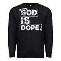 Black God Is Dope Gift for faithful Christians Premium Sweatshirt - minhPixels