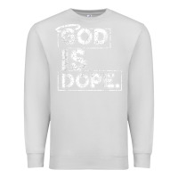 Dove Grey God Is Dope Gift for faithful Christians Premium Sweatshirt - minhPixels