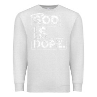 Oatmeal Heather God Is Dope Gift for faithful Christians Premium Sweatshirt - minhPixels