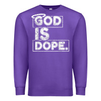 Purple God Is Dope Gift for faithful Christians Premium Sweatshirt - minhPixels
