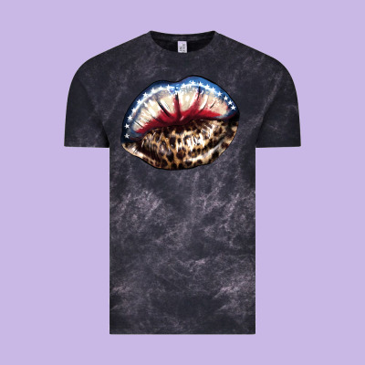 American Lip Leopard 4th Of July Vintage Tee Designed By Howdyjamesfarm