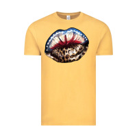 Vintage Mustard American lip leopard 4th of july Vintage Tee - HowdyJamesFarm