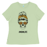 Matcha Yellow Glitter, Leopard Pattern Mom Skull Ladies Tee - Bettercallsaul