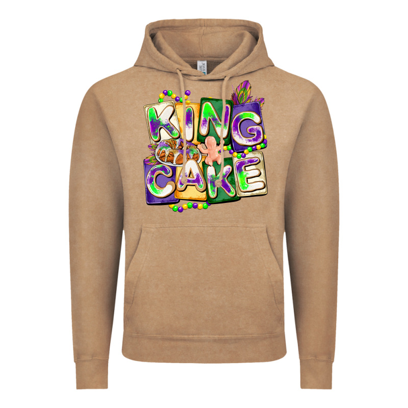 King Cake Mardi Gras Vintage Hoodie by CowGirlArtShop | Teevron