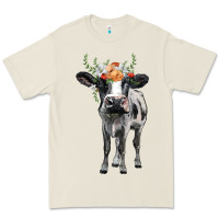 Bone holstein cow floral wreath Premium Tee - BarkalooDesign