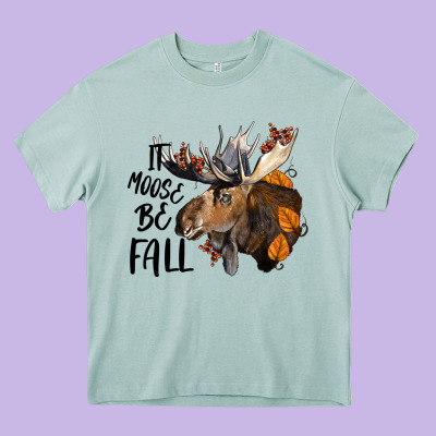 It Moose Be Fall Heavy Core Tee Designed By Lillyallendesigns