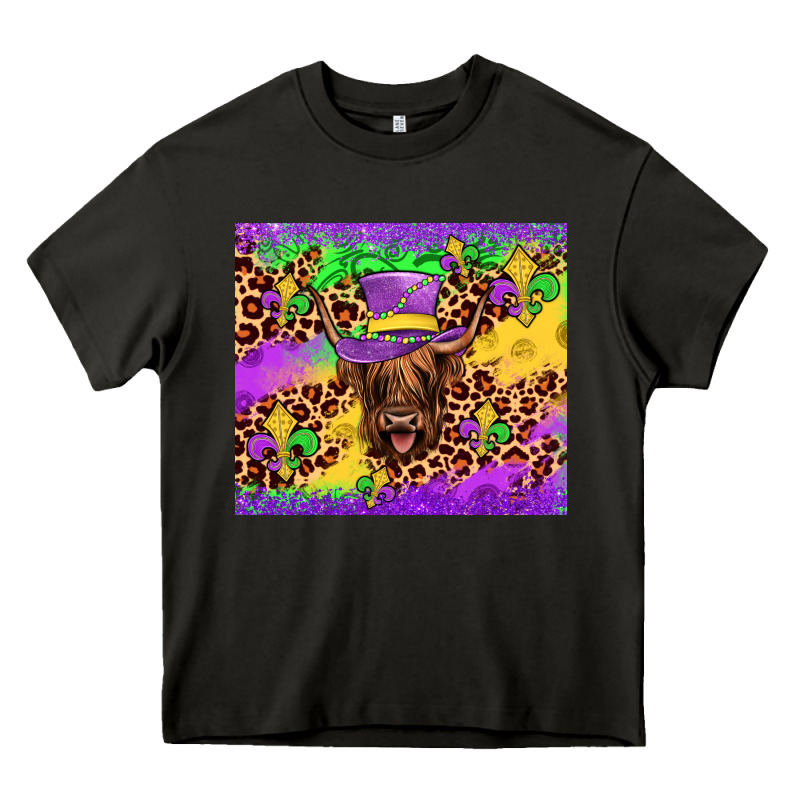Highland Cow Mardi Gras Tumbler Heavy Core Tee by JahusDesignShop | Teevron
