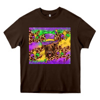 Chocolate Brown highland cow mardi gras tumbler Heavy Core Tee - JahusDesignShop