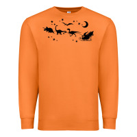 Carrot christmas santa dinosaur sleigh ride t rex funny gift t shirt Premium Sweatshirt - minhPixels