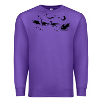 Purple christmas santa dinosaur sleigh ride t rex funny gift t shirt Premium Sweatshirt - minhPixels