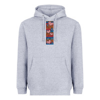 Heather Grey usa flag and cross penwraps Heavyweight Hoodie - Artiststas