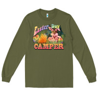 Army Green Easter Day Camper Long Sleeve Tee - HowdyJamesFarm