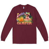 Burgundy Easter Day Camper Long Sleeve Tee - HowdyJamesFarm