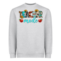 Heather Grey teacher mode Heavyweight Sweatshirt - BundleAndBundleShop