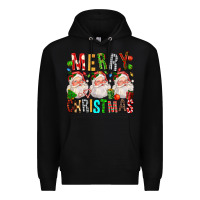Black Merry christmas santa Premium Hoodie - FaDigitalArtStudio