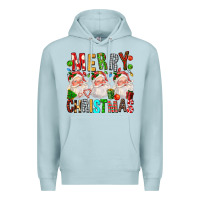 Blue Mist Merry christmas santa Premium Hoodie - FaDigitalArtStudio