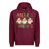 Burgundy Merry christmas santa Premium Hoodie - FaDigitalArtStudio