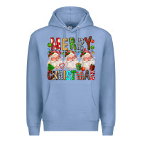 Colony Blue Merry christmas santa Premium Hoodie - FaDigitalArtStudio
