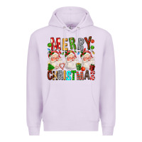 Lilac Merry christmas santa Premium Hoodie - FaDigitalArtStudio