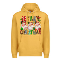 Mustard Merry christmas santa Premium Hoodie - FaDigitalArtStudio