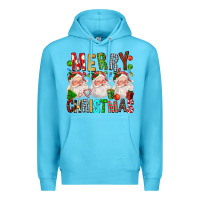 Ocean Blue Merry christmas santa Premium Hoodie - FaDigitalArtStudio