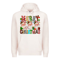Pale Pink Merry christmas santa Premium Hoodie - FaDigitalArtStudio