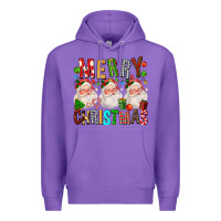 Purple Merry christmas santa Premium Hoodie - FaDigitalArtStudio