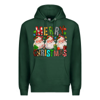 Sports Green Merry christmas santa Premium Hoodie - FaDigitalArtStudio