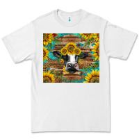 White holstein cow with sunflowers Premium Tee - BarkalooDesign